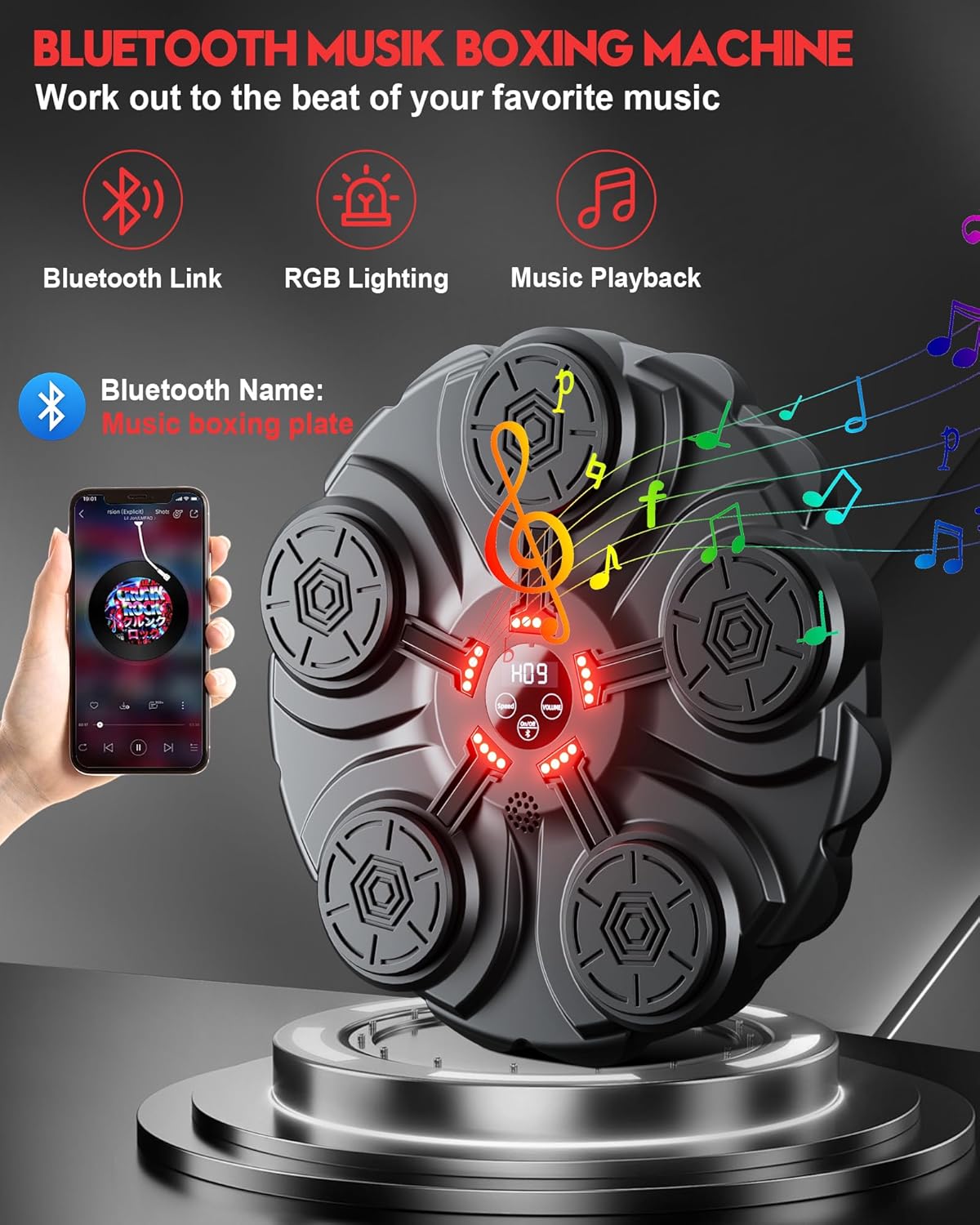 Macchina da Boxe Musicale LED™