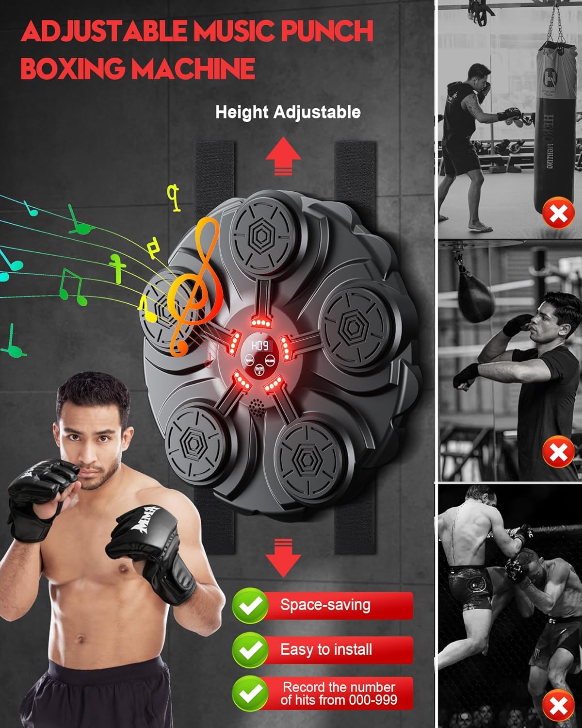 Macchina da Boxe Musicale LED™